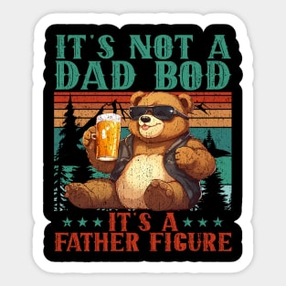 It's Not A Dad Bod It's Father Figure Funny Bear Beer Lovers Sticker